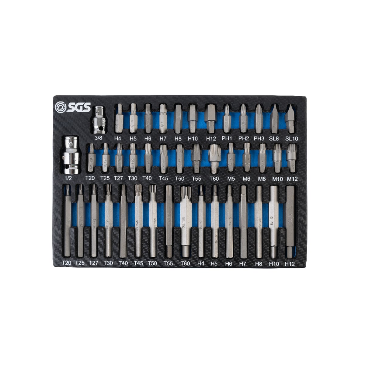 SGS 44pc Torx, Hex & Spline Bit Set | Foam Insert